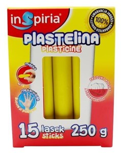 Obrazek Plastelina żółta 15 lasek 250g