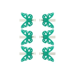 Obrazek Klamerki filcowe 6szt zielone