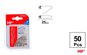 Picture of Agrafki MP srebrne 25mm 50 sztuk