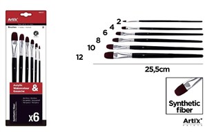 Obrazek Zestaw profesjonalnych pędzli malarskich 6szt