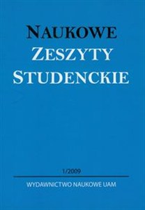 Obrazek Naukowe Zeszyty Studenckie 1/2009