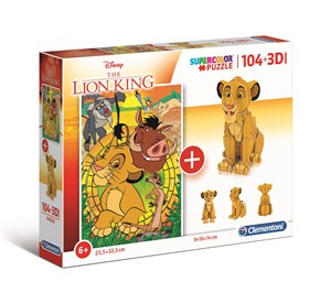 Obrazek Puzzle 104 + 3D model Lion King