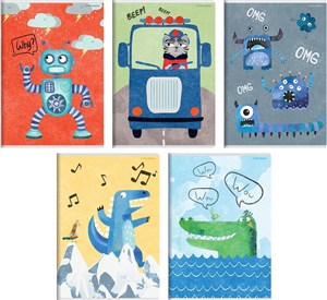 Obrazek Zeszyt A5/32K linia Boy's card (10szt) TOP2000