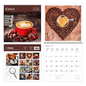 Obrazek Kalendarz 2026 Kawa z naklejkami