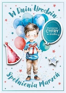 Obrazek Karnet Urodziny wymienne cyfry