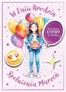 Obrazek Karnet Urodziny wymienne cyfry