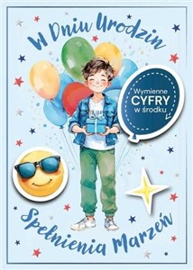 Obrazek Karnet Urodziny wymienne cyfry