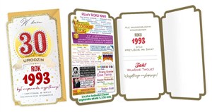 Picture of Karnet Urodziny 30