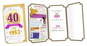 Obrazek Karnet Urodziny 40