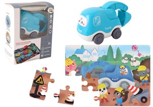 Obrazek Auto puzzle Przygoda drogowa koparka