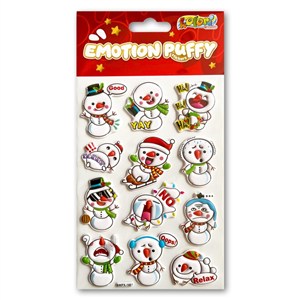 Picture of Naklejki puffy Emotion Snowmen