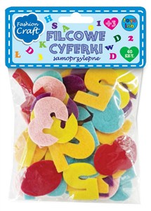 Obrazek CYFERKI NAKLEJKI FILCOWE 60 SZTUK