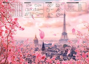 Obrazek Mata na biurko z nadrukiem paris