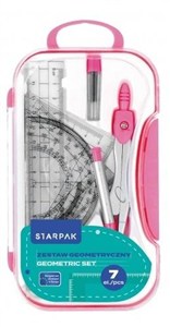 Picture of Zestaw szkolny geometryczny 7el różowy