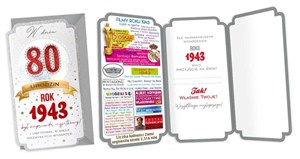 Picture of Karnet Urodziny 80