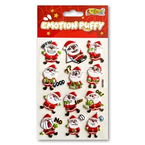 Picture of Naklejki puffy Emotion Santa Clauses