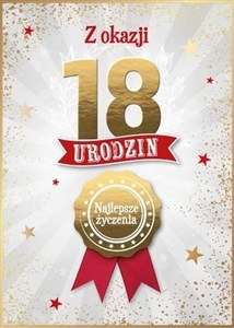 Obrazek Karnet Urodziny 18