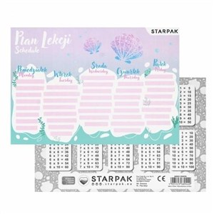 Picture of Plan lekcji z tabliczką mnożenia Shell (25szt)