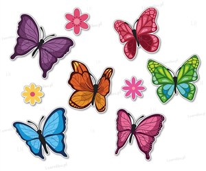 Picture of Dekoracja okienna - duże motyle