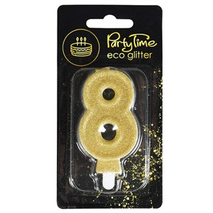 Picture of Świeczka 8 eko-brokat