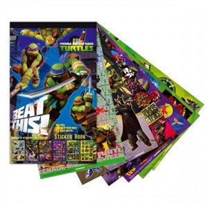 Obrazek Książeczka z naklejkami Żółwie Ninja