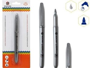 Obrazek Marker permanentny metaliczny srebrny