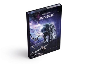 Obrazek Teczka skrzydłowa z gumką A4 Universe