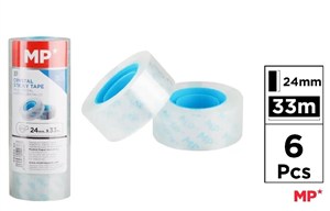 Obrazek Taśma samoprzylepna przezroczysta 24mmx33m (6szt)