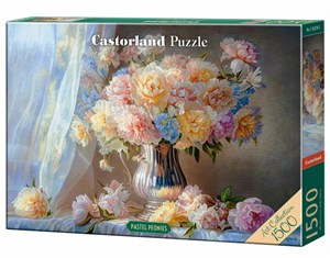 Obrazek Puzzle Pastel Peonies 1500 C-152278-2