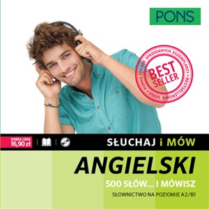 Obrazek Słuchaj i mów Angielski 500 słów... i mówisz + CD Słownictwo na poziomie A2/B1
