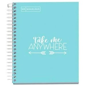 Obrazek Kołonotatnik A5 100k kratka MIQUELRIUS NB-1 Messages błękitny