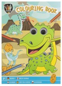 Obrazek Kolorowanka ruchome oczy. Dino