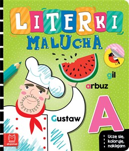 Obrazek Literki malucha Uczę się koloruję naklejam