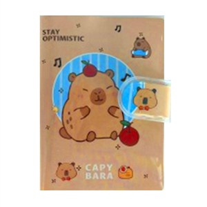 Obrazek Notes A7 z zamknięciem Kapibara 70 kartek