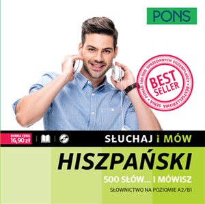 Obrazek Słuchaj i mów Hiszpański 500 słów...  mówisz + CD Słownictwo na poziomie A2/B1