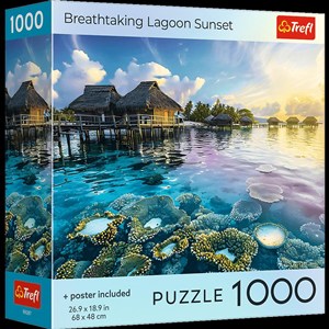 Obrazek Puzzle 1000 USA Collection: Breathtaking Lagoon Sunset