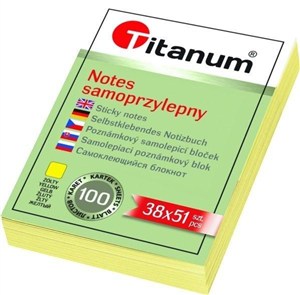 Picture of Notes samoprzylepny 38x51mm 100K żółty