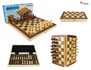 Picture of Szachy drewniane magnetyczne premium 39,5*39,5cm