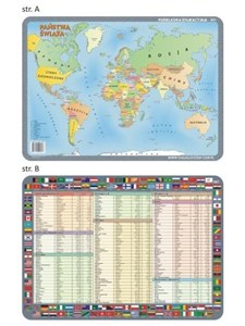 Obrazek Podkładka edukacyjna 061 - Mapy Polski i świata. Państwa świata