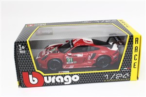 Obrazek BBURAGO MODEL PORSCHE 911 RSR LM 2020 -WHITE/ RED 1:24