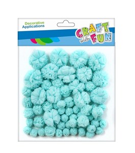 Picture of Pompony dekoracyjne niebieskie 60szt