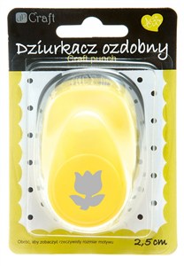 Obrazek Dziurkacz ozdobny Tulipan 2,5cm mix