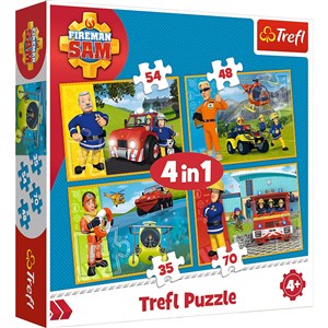Picture of Puzzle 4w1 Strażak Sam na ratunek