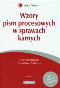 Obrazek Wzory pism procesowych w sprawach karnych z płytą CD