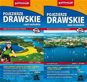 Obrazek Pojezierze Drawskie część wschodnia i zachodnia. Mapa turystyczna w skali 1:50 000