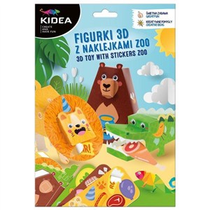 Obrazek Figurki 3D z naklejkami Zoo Kidea