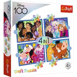 Picture of Puzzle 4w1 Wesoły świat Disneya 34618