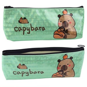 Obrazek Piórnik Kapibara metaliczny zielony