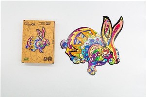 Picture of Puzzle drewniane eko 121 Puszysty królik A3