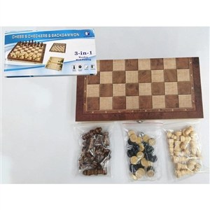 Obrazek Szachy drewniane 2w1